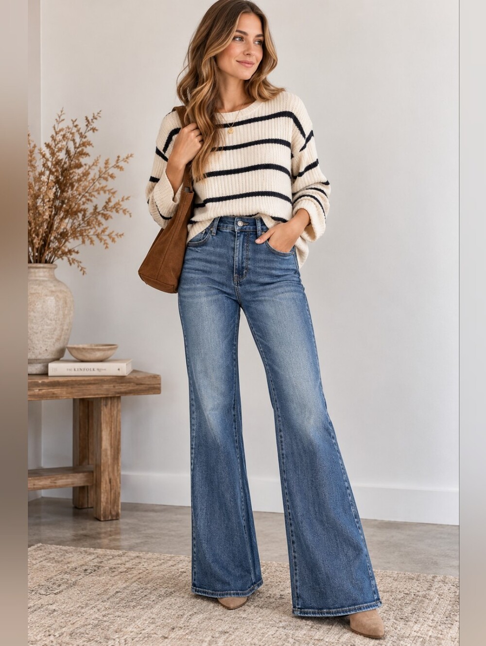 Judy Blue Women's Tummy Control Flare Jeans Medium Contrast Classic HR 5/27 NEW